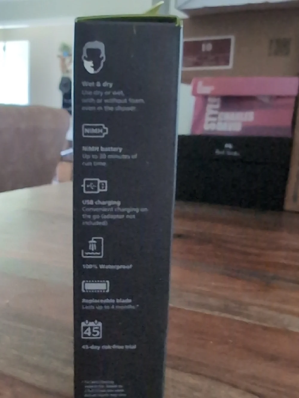 Philips OneBlade Trimmer — Black with Lime Green Accents